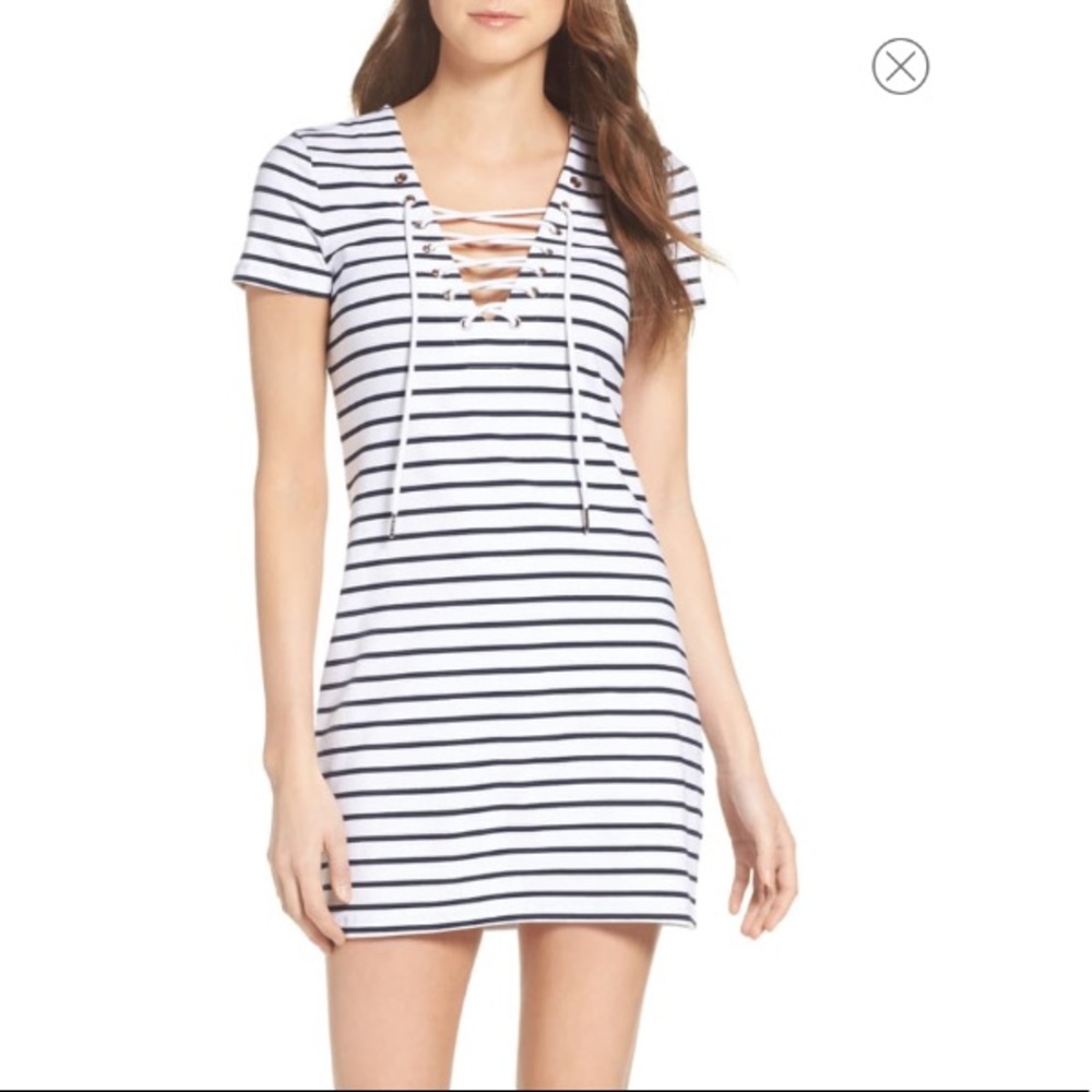 🖤BARDOT🖤STRIPED SWING DRESS🖤 - Picture 1 of 8